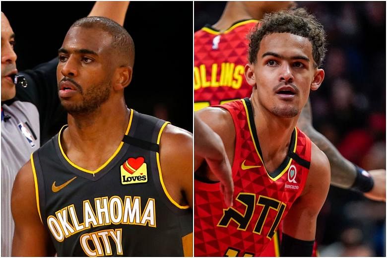 NBA All-Stars Chris Paul and Trae Young and 2020 Hall of Fame