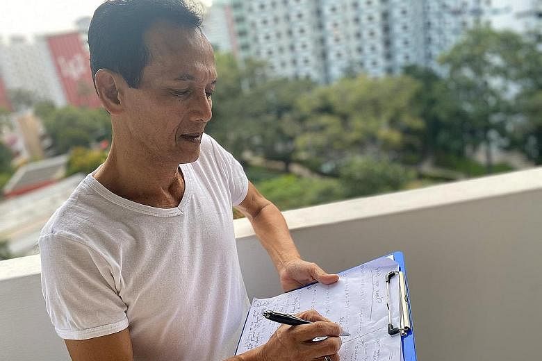 Mr Zulkifli Atnawi, 60, helps to get groceries for several Mei Ling Street neighbours, checking in on them and going door to door with a clipboard to compile a list of items they need. PHOTO: COURTESY OF ZULFEQAR ZULKIFLI