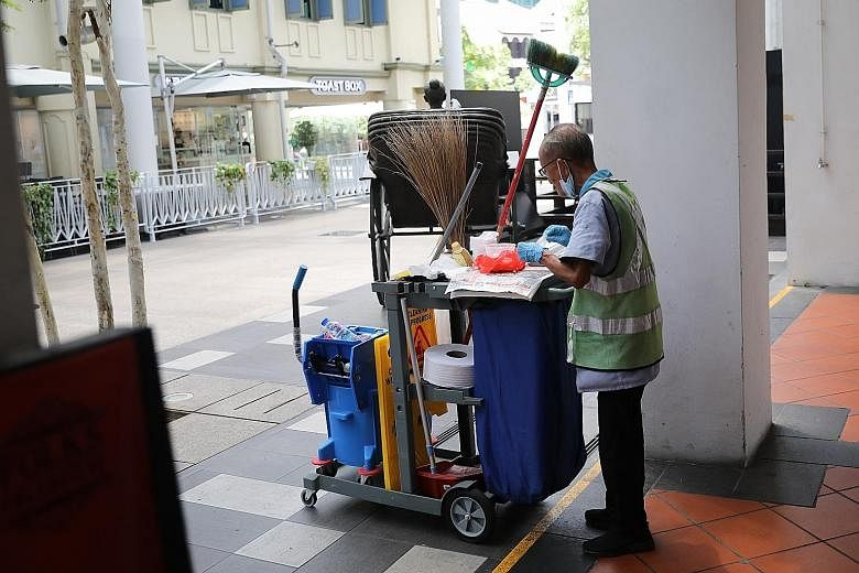 If telecommuting is not possible, employers must make sure older workers are given "adequate protection", such as masks that all essential workers should have, and keep them updated on the company's latest protocols, said Manpower Minister Josephine 
