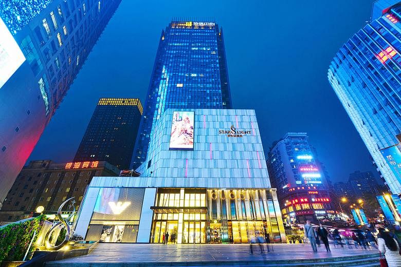 Starlight 68, a high-end retail mall in Chongqing. Sincere has a portfolio of 27 investment properties in the retail, office and hospitality sectors.