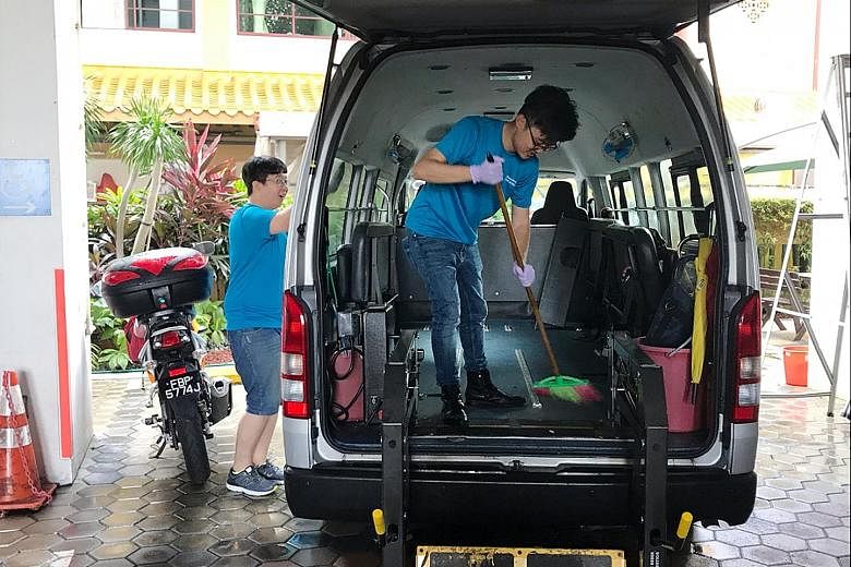 StanChart employees volunteering at Bright Hill Evergreen Home in Punggol before the Covid-19 outbreak in Singapore. The bank's donation here is part of its US$50 million (S$71 million) global assistance fund to help communities deal with challenges 