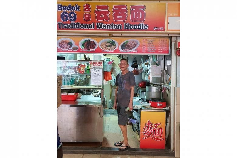 More than 80 hawkers, such as Bedok 69 Traditional Wanton Noodle (above), have signed up with Belanja Eat, a pay-it-forward initiative that lets participants treat someone to a hawker meal. 