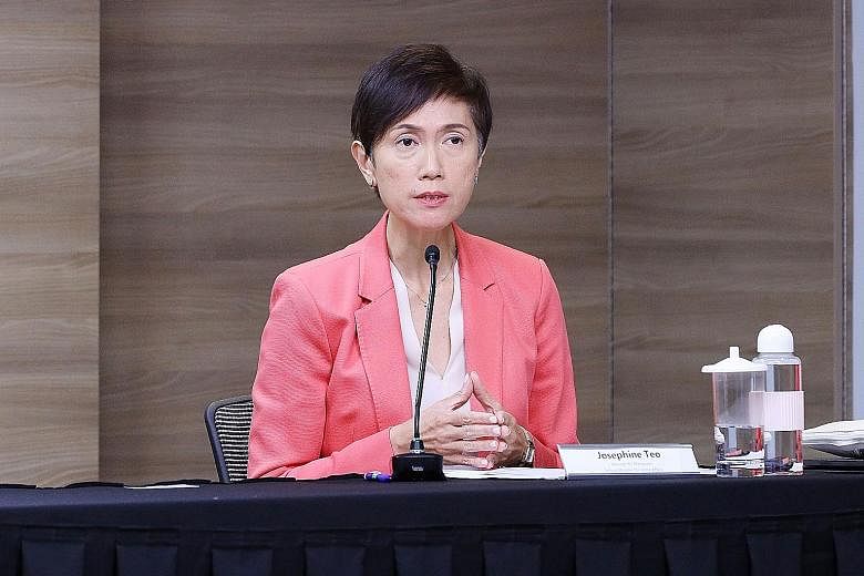 Manpower Minister Josephine Teo said moving foreign workers out of dormitories could be done only in the context of wider measures to break the transmission of the coronavirus, such as work stoppages and preventing people from socialising.