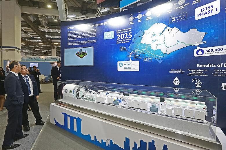 Tuas Nexus' booth during Singapore International Water Week in 2018. The Keppel-led consortium will design and build a waste-to-energy facility and a materials recovery facility for Phase 1 of the Tuas Nexus integrated waste management facility.
