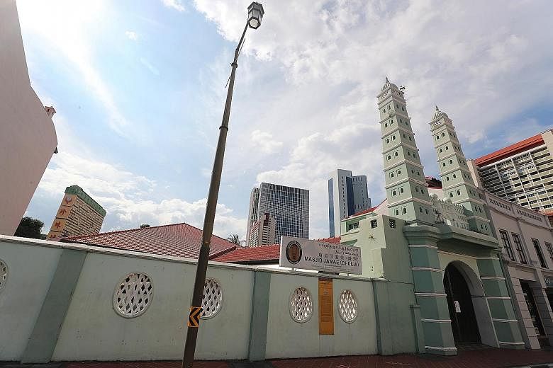 Masjid Jamae (Chulia) in South Bridge Road, one of Singapore's 70 mosques which have been closed to curb the spread of the coronavirus. Minister-in-Charge of Muslim Affairs Masagos Zulkifli applauded the Muslim community for responding proactively an