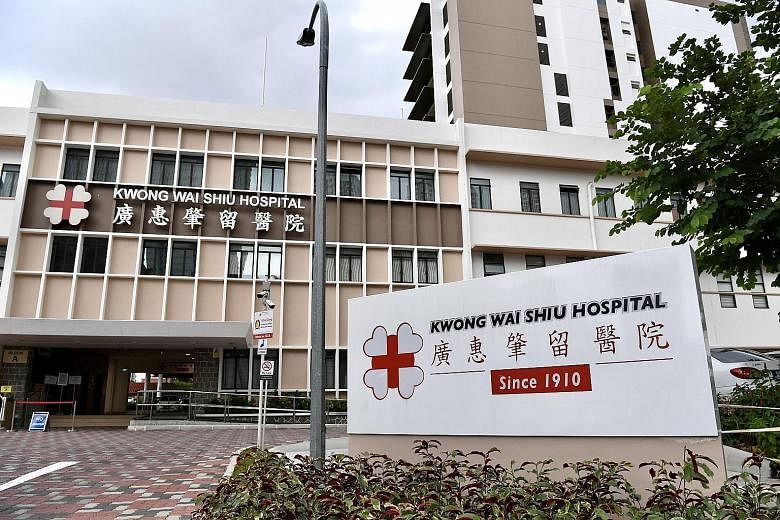 Far left: An 86-year-old female resident of Kwong Wai Shiu Hospital was confirmed to have Covid-19. Left: The Lee Ah Mooi Old Age Home remains the largest nursing home cluster, with 16 cases. ST PHOTOS: DESMOND FOO, KUA CHEE SIONG