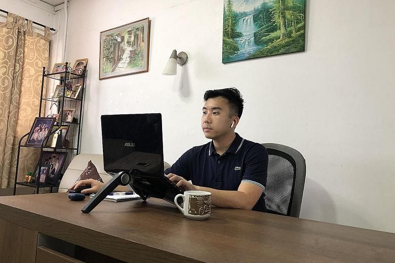 Mr Kwan Fey Mun, who works at Everise, a business process outsourcing company, says he feels fortunate to be working for a company whose business is growing during this period.