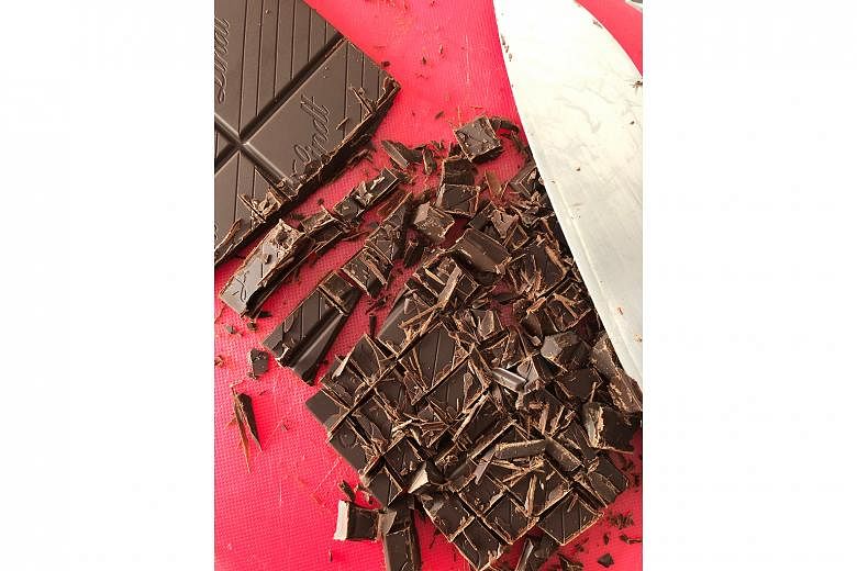 Instead of using chocolate buttons, a dark chocolate bar can be chopped up instead and consider sprinkling some coarse sea salt on the dough before baking.