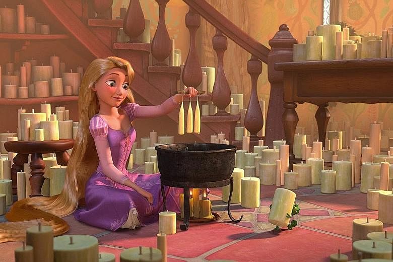 Rapunzel: Keep your mind active and groom yourself.