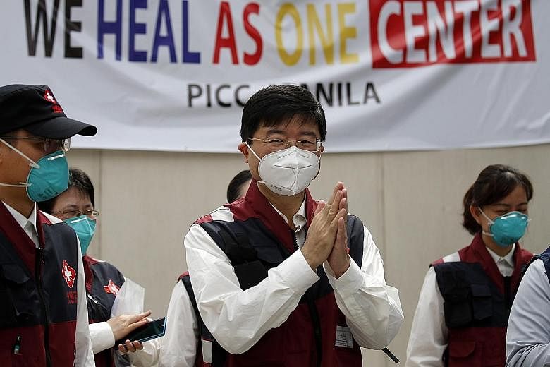 Chinese doctors at a Covid-19 isolation facility in Manila, Philippines, earlier this month. A Chinese music video extolling cooperation between Manila and Beijing amid the pandemic has touched a raw nerve instead.
