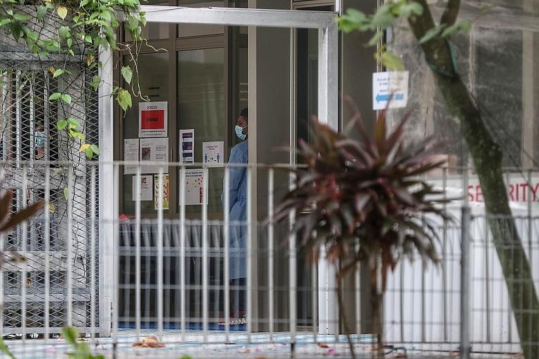 Pacific Healthcare Nursing Home, where a Covid-19 case was confirmed this month. Nursing home staff are among the workers in essential services who will be tested for Covid-19. ST PHOTO: KELVIN CHNG