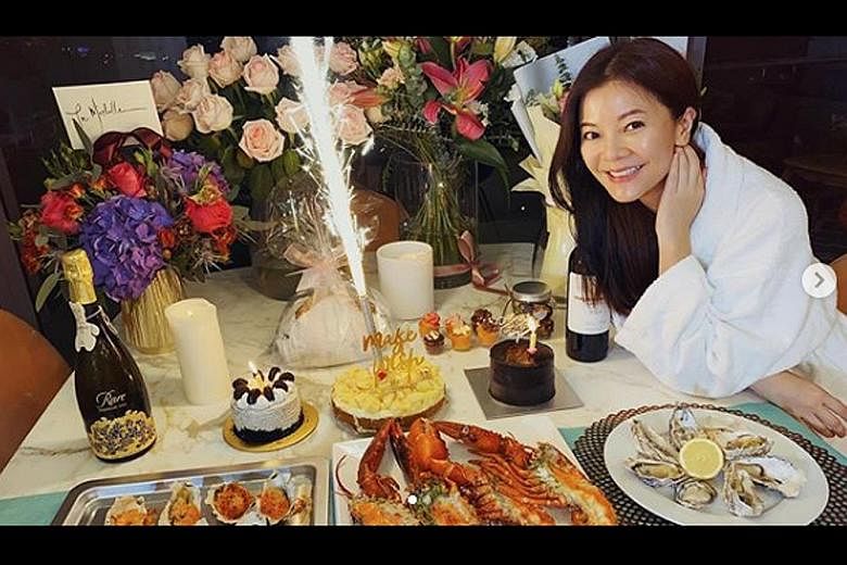 HAPPY BIRTHDAY, MICHELLE CHONG: She had no dining companions, but she sure had a feast. Local actress and comedienne Michelle Chong celebrated her 43rd birthday last Thursday alone at home, but she is not complaining. In an Instagram post on Tuesday,