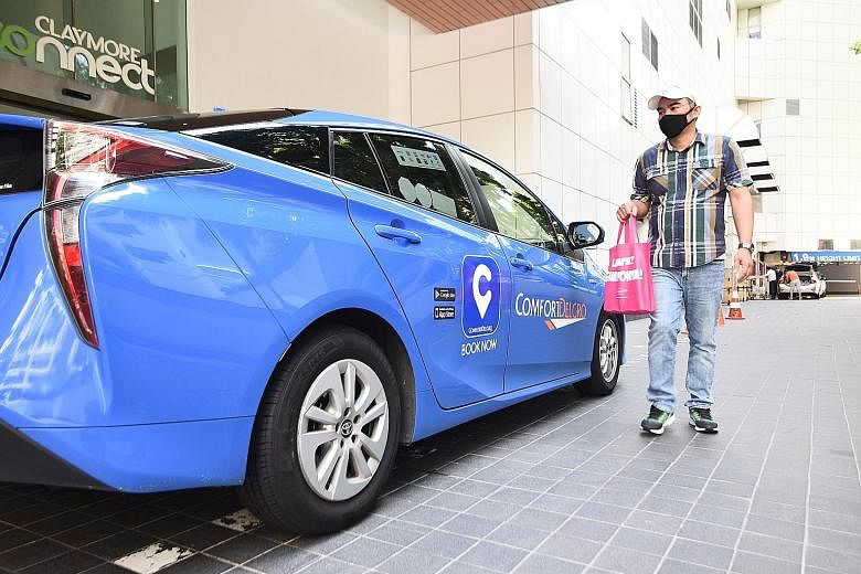 The new delivery service aims to help cabbies earn extra income during the virus crisis. PHOTO: COMFORTDELGRO