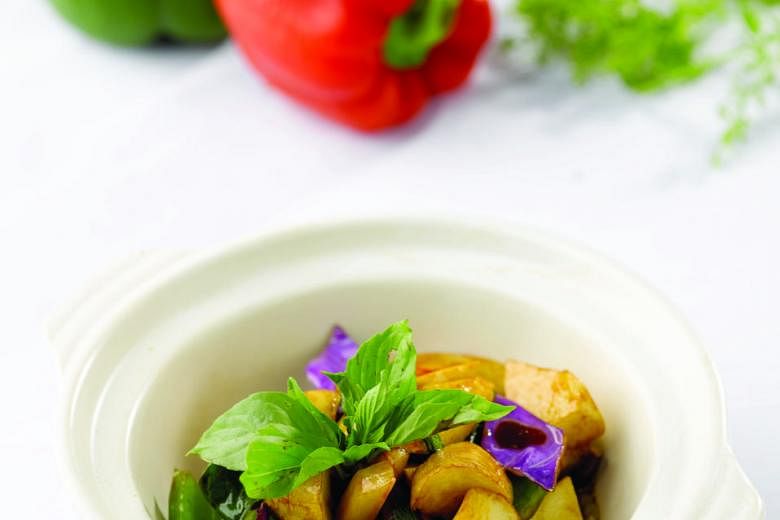 Lingzhi Vegetarian’s ‘san Bei’ Mushroom.