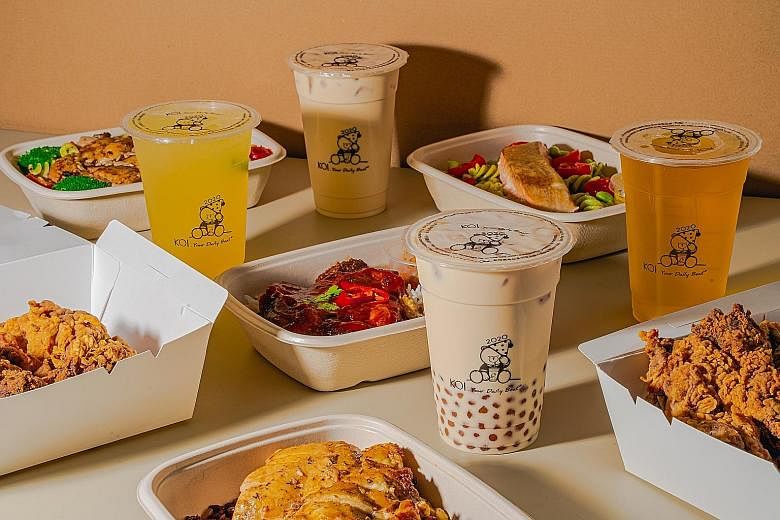 Koi teamed up with online restaurant Grain to offer bubble tea through its delivery service. 