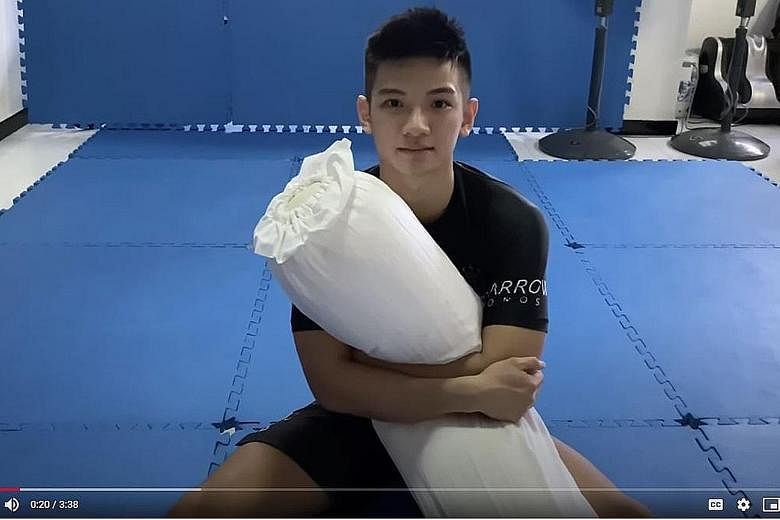 Jiu-jitsu fighter Daryl Chia was lying in bed when he thought of another way to use his bolster.