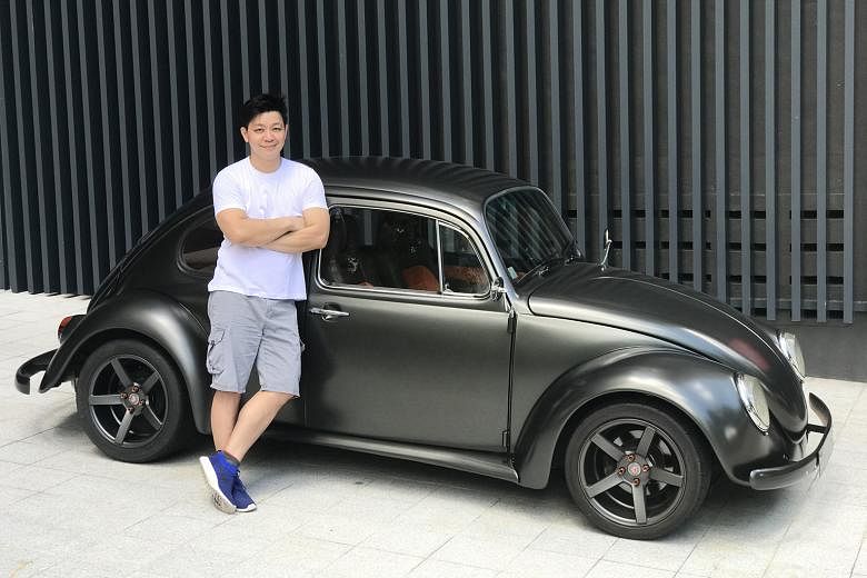 Mr Cash Ong (above) has restored his Beetle twice – almost all the electrical, mechanical and wear-and-tear parts have been changed, so the car is now practically new. 