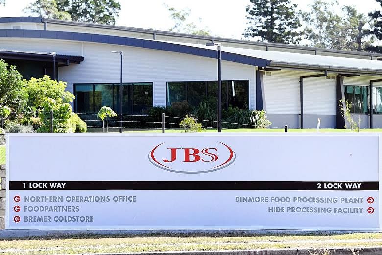 JBS Australia's Dinmore facility in Brisbane. It is among four of the largest meat processors in Australia that have been banned from exporting beef to China due to issues with labelling and health certificates.