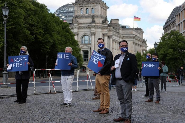 Germans stage protests against coronavirus lockdown measures, social ...