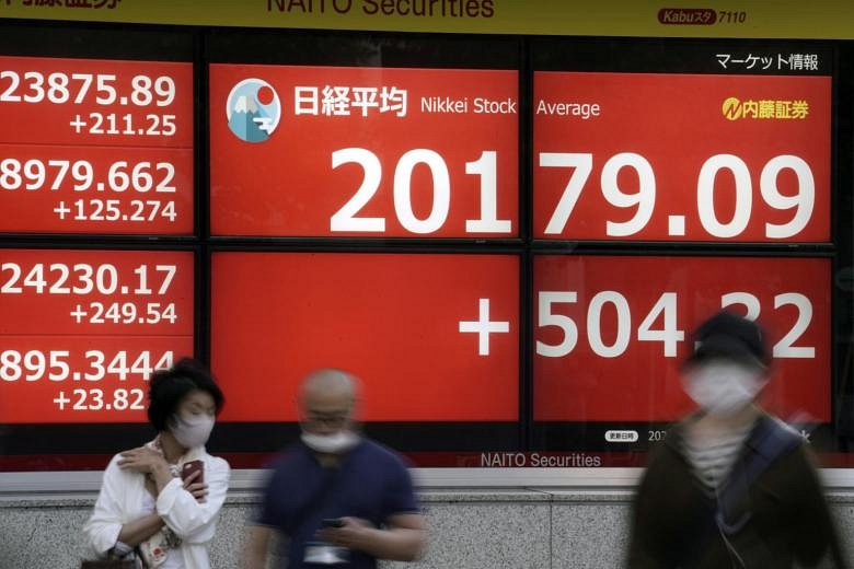 Asia shares make cautious gains as more countries re-open after ...