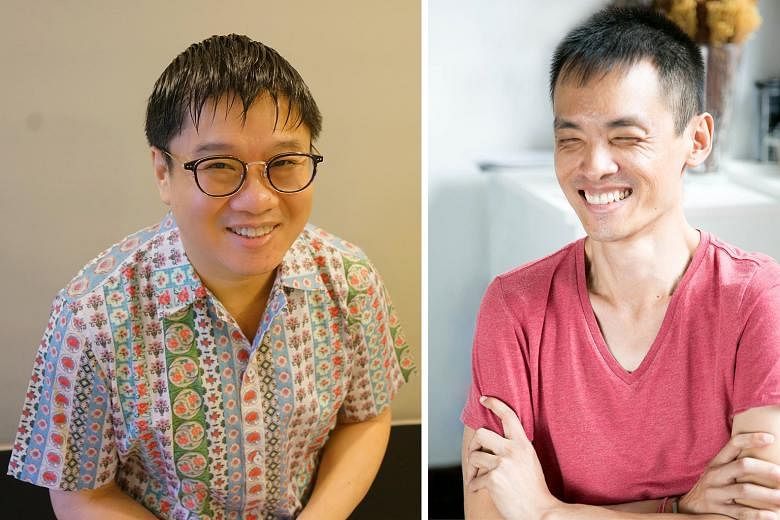 The Good Day I Died by Desmond Kon Zhicheng-Mingde (left) is interspersed with extracts from his other writings, which he feels his near-death experience influenced, while Cyril Wong (right) writes about the dead wandering a purgatorial garden in Thi