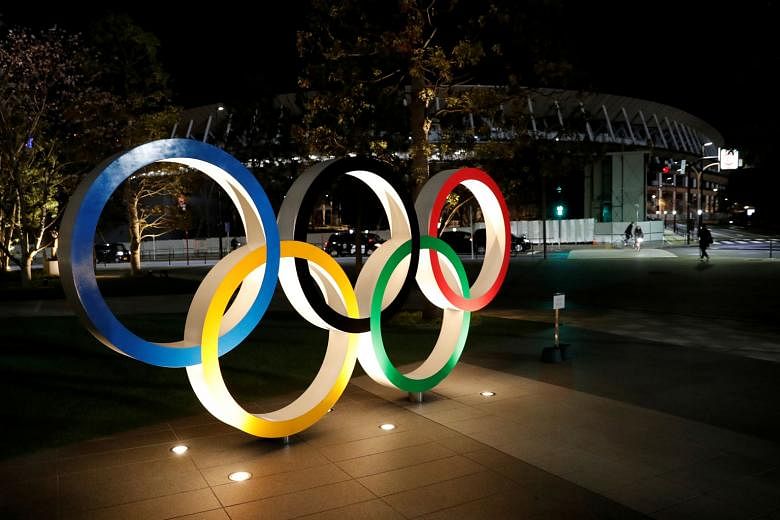 The five rings in front of the Japan Olympics Museum in Tokyo. IOC chief Thomas Bach is not keen on the idea of holding the Games behind closed doors, as "the Olympic spirit is about also uniting the fans and this is what makes the Games so unique".