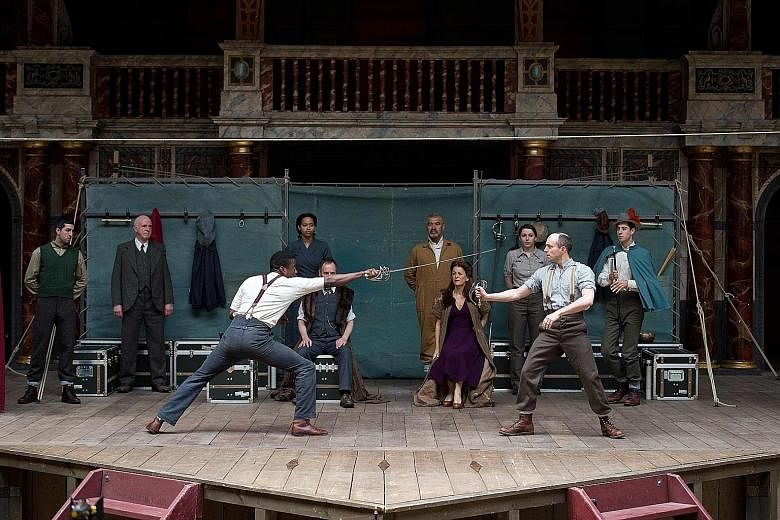 The cast of Hamlet performing at Shakespeare's Globe in London in this 2014 file photo. The theatre may close for good without emergency funding to get it through the coronavirus lockdown.