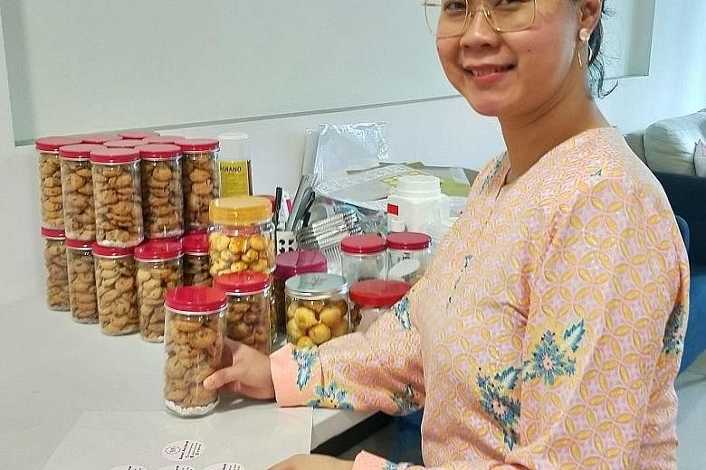 Ms Siti Hartini, owner of home bakery Shartini's Food Journal, has seen sales increase by about 20 per cent after the easing of restrictions on home-based food businesses from May 12. Experts said pent-up demand could have boosted sales for home bake