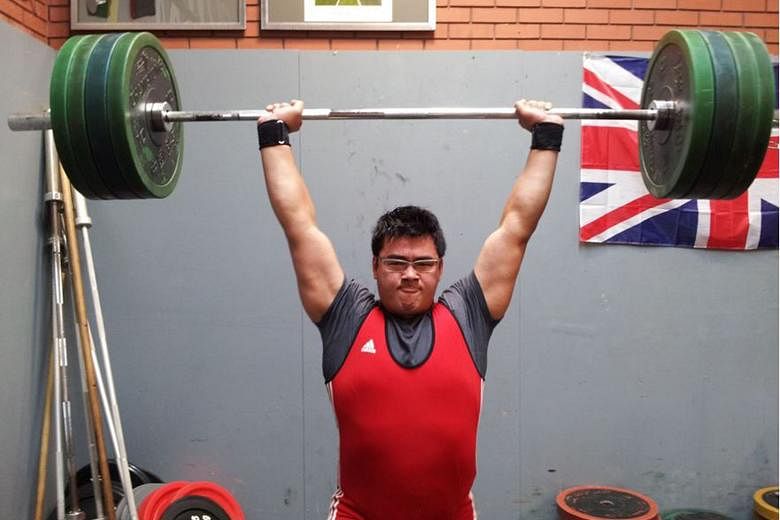 Above: Wong training as a weightlifter for the 2013 International Weightlifting Federation World Championships. 