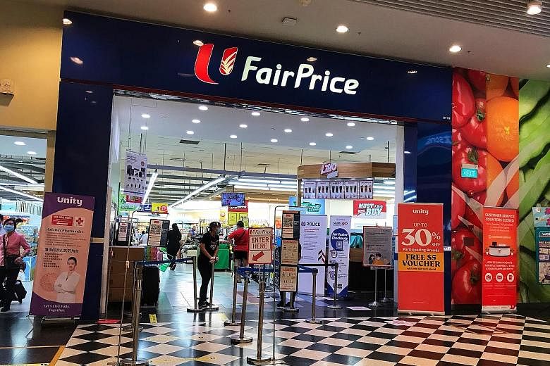Jurong Point's FairPrice outlet (above) and Jurong West Market and Food Centre (left) at Block 505 Jurong West Street 52 are two spots which were recently visited by people who had tested positive for the coronavirus.