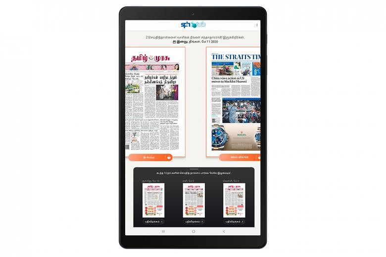 The free access for National Library Board users to eight digital editions of Singapore Press Holdings newspapers - including Tamil Murasu and The Straits Times - will be extended until further notice. TAMIL MURASU FILE PHOTO