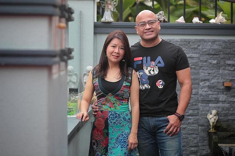 Mr Mario Singh, founder of brokerage Fullerton Markets, with his wife Shalyn. Together with his mother, they set up Soulrich Foundation to support charities serving causes close to their heart. ST PHOTO: JASON QUAH