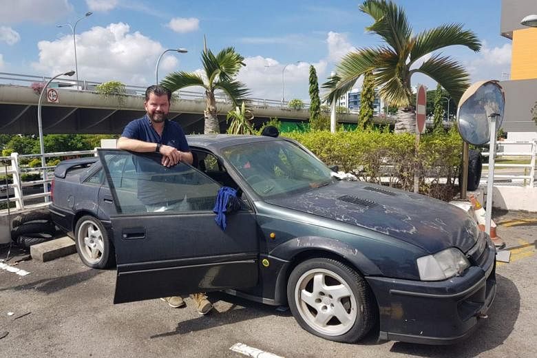 London-based Paul Mitchell came to Singapore to acquire the Lotus Carlton (above) in February last year. He converted his garage at home into a workshop, so that he could work on restoring the car.