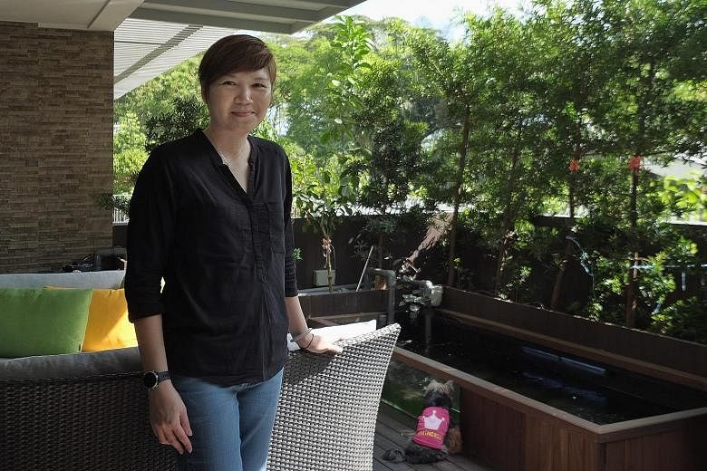 Ms Tan says her unit with two gardens – front and back of the unit – exudes a landed property feel but without the hefty price and financial commitment. Her two Yorkshire terriers also love dashing about in the gardens all day.