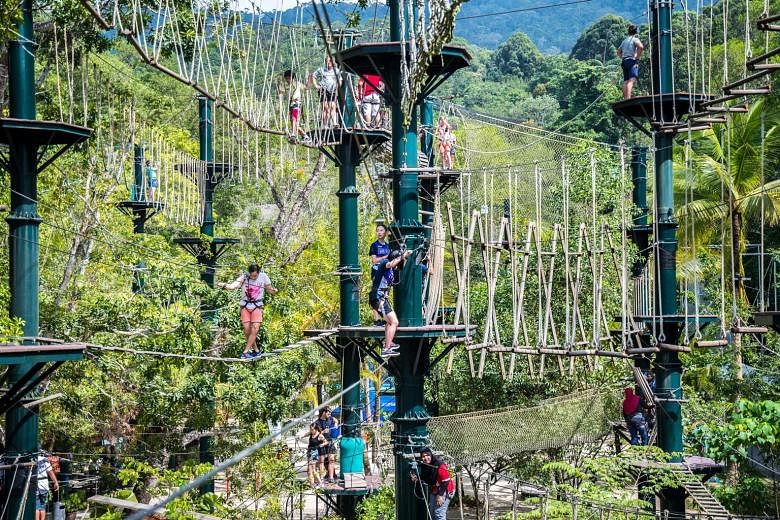 Sim Leisure Group's Escape Adventureplay is an outdoor adventure theme park in Penang comprising eco-friendly features and design elements reminiscent of traditional villages in Malaysia. The listed theme park developer and operator's founder and chi