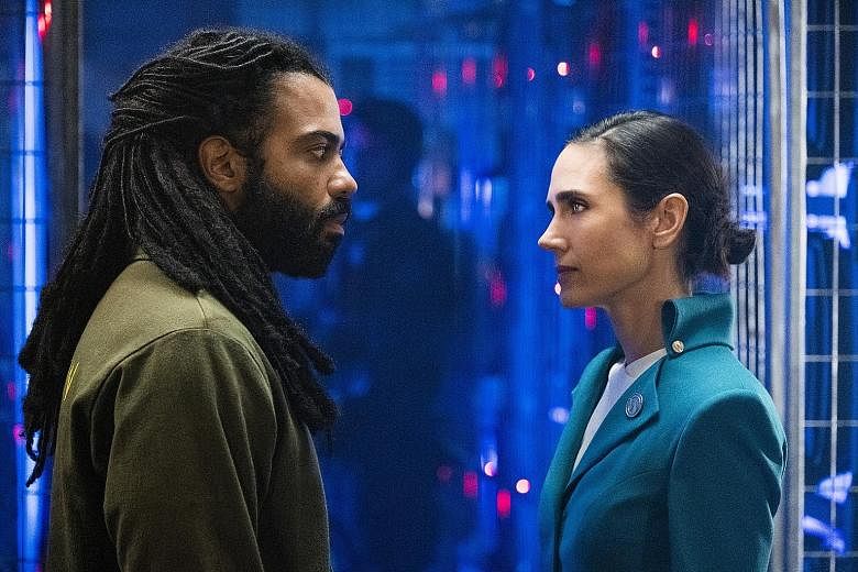 Jennifer Connelly and co-star Daveed Diggs are the leads of Netflix series Snowpiercer. PHOTO: NETFLIX