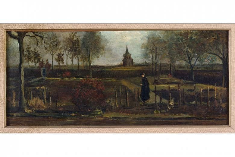 The Parsonage Garden At Nuenen In Spring by Vincent van Gogh in a handout photo released by the Singer Laren Museum in March.