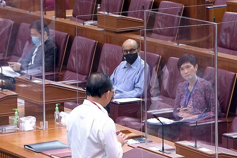The new transparent plastic screens were first seen at yesterday's Parliament sitting, when the Fortitude Budget was debated.
