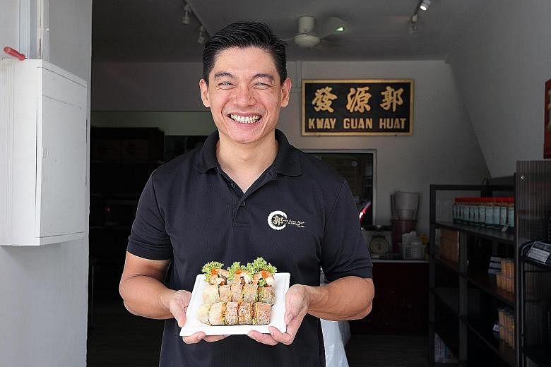 Mr Michael Ker, third-generation owner of Kway Guan Huat Joo Chiat Popiah, says it is important to educate the public about the dish. He has brought popiah to festivals promoting Singaporean food around the world, and the shop has also held food tour