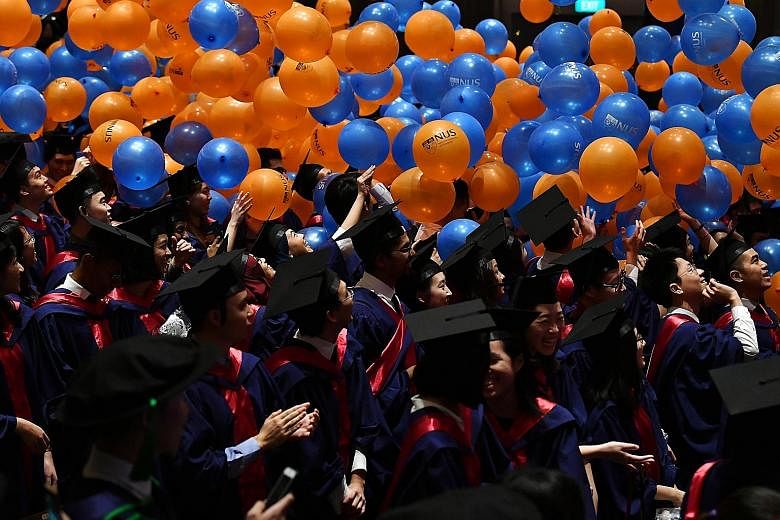 Efforts are under way to help fresh graduates. These include up to 21,000 SGUnited Traineeship programmes for Institute of Technical Education, polytechnic and university graduates that will be co-funded by the Government. ST FILE PHOTO