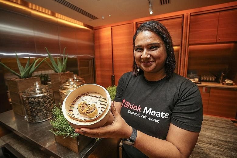 Dr Sandhya Sriram is the co-founder and chief executive of Shiok Meats, which launched its lab-grown shrimp dumplings in March last year.