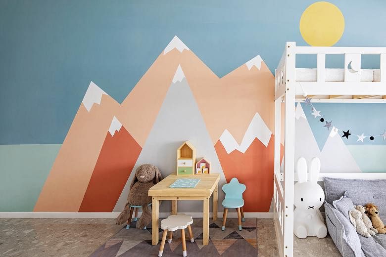 The children’s room has a playful streak and is designed to spark their sense of imagination.