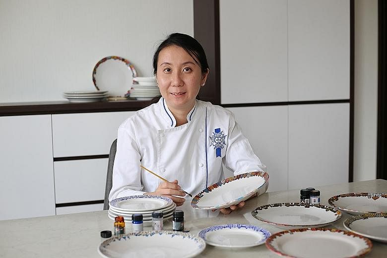 Casual cafe chain Saybons founder Daphane Loke (above) has launched a crowd-funding project, where she handpainted plates from her three outlets to be sold as art. When the chain reopens, it will use biodegradable disposable plates for hygiene purposes. 