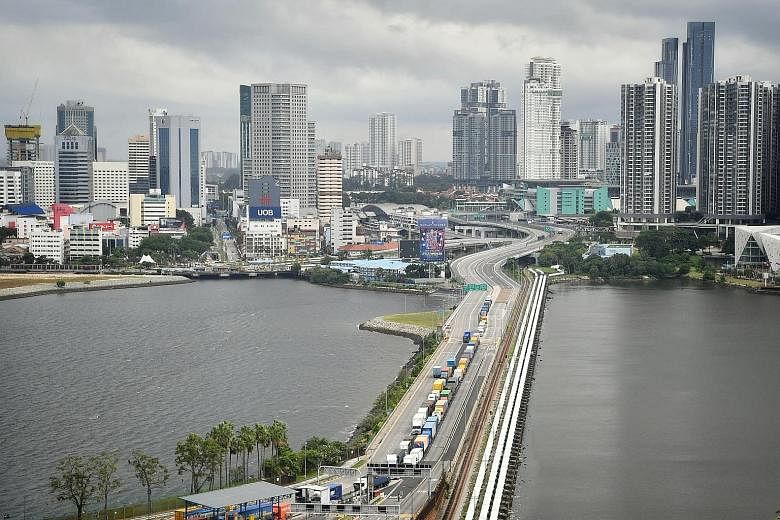A jam-free Causeway in April. National Development Minister Lawrence Wong said the Singapore authorities are still in the midst of working out details with their Malaysian counterparts to allow travel across the border. ST FILE PHOTO