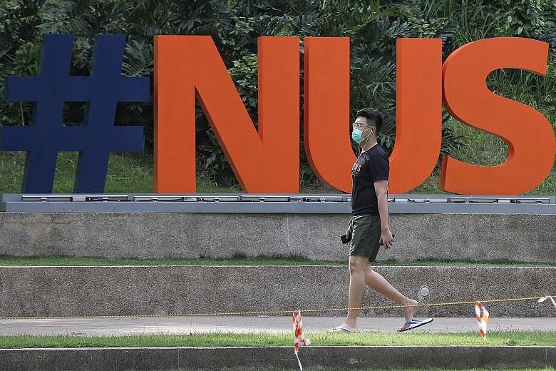 The National University of Singapore, top in Asia and 11th globally, said it was heartened to be placed among the top universities. ST PHOTO: JOEL CHAN
