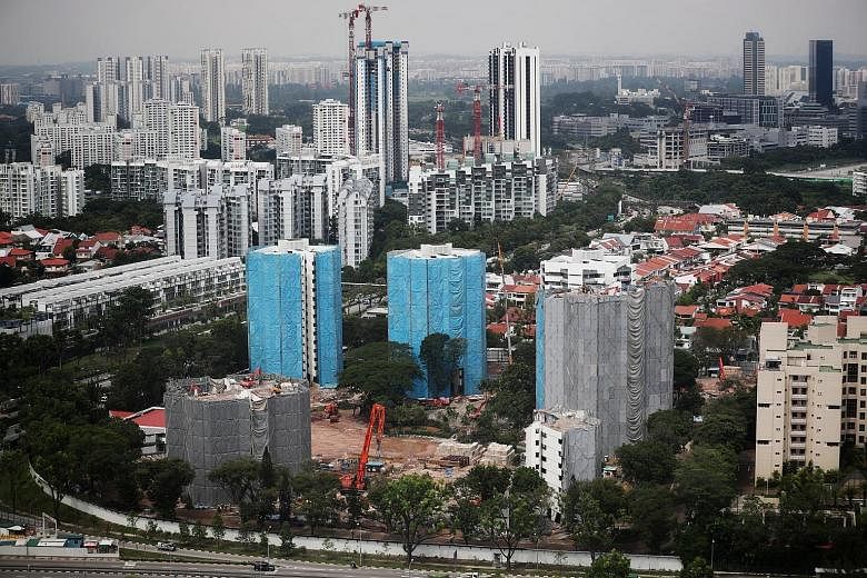 Parc Clematis in Clementi, one of the best-selling projects last month, under construction in December. Developers here sold 484 new private homes in May, going by sale caveats, according to Knight Frank Singapore yesterday. That is a 74.7 per cent i