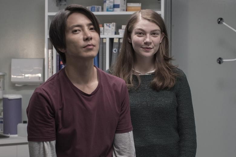 Japanese actor Tomohisa Yamashita and Scottish actress Katharine O'Donnelly play colleagues who develop romantic feelings for each other in The Head.