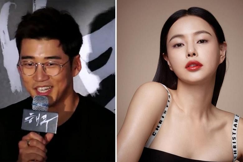 South Korean celebrity couple Yoon Kye-sang (Chocolate, 2019 to 2020) (left) and Honey Lee (The Fiery Priest, 2019) (right) have called it quits after seven years of dating, according to South Korean pop culture website Koreaboo.