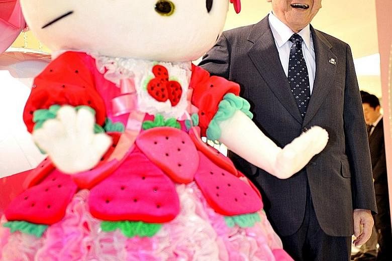 Mr Shintaro Tsuji, seen here in a 2009 file photo, will retire as Sanrio president and pass the torch to grandson Tomokuni Tsuji.