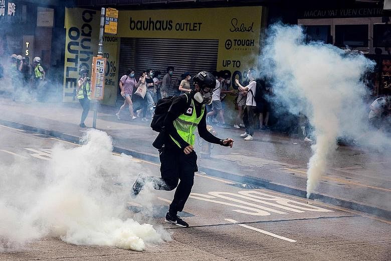 Turmoil on the streets of Hong Kong last month during a protest against China's new security legislation. Such geopolitical risks may have big implications for global supply chains and allocation of production going forward, says the chief economist 